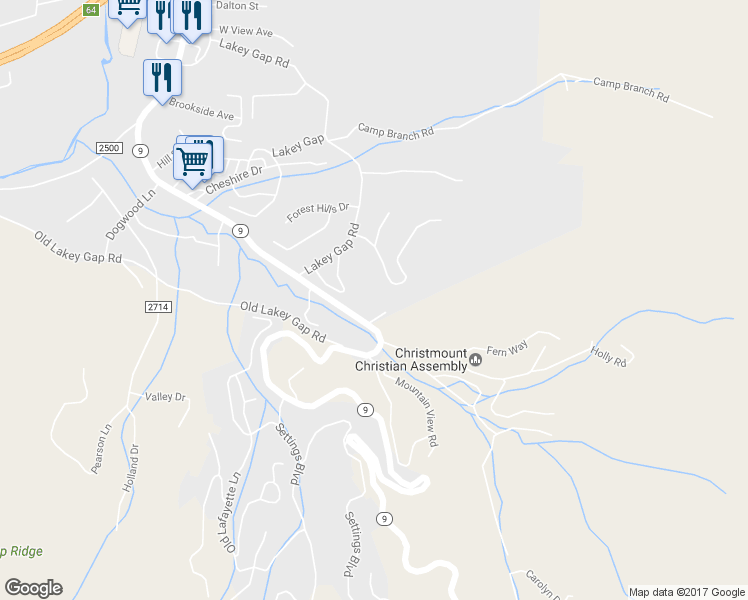 map of restaurants, bars, coffee shops, grocery stores, and more near 14 Tree Canopy Lane in Black Mountain