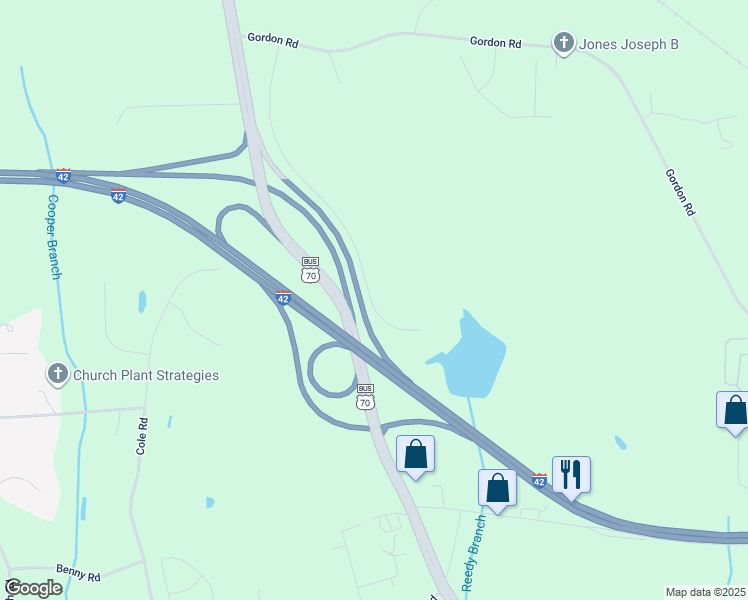 map of restaurants, bars, coffee shops, grocery stores, and more near 555 Wise Road in Clayton