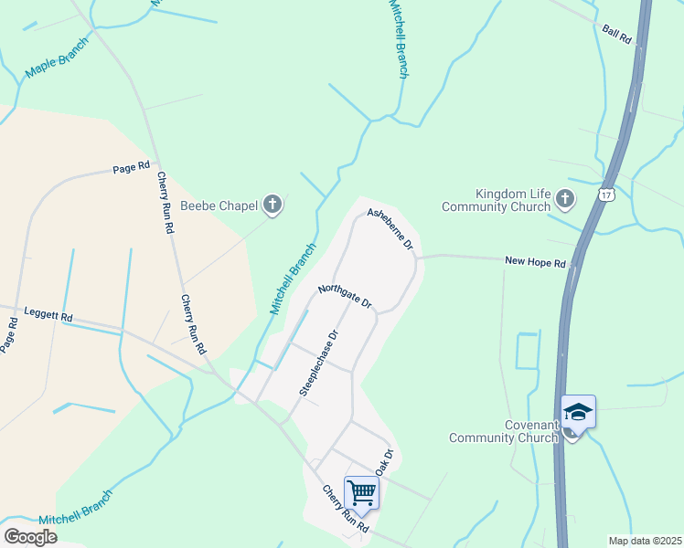 map of restaurants, bars, coffee shops, grocery stores, and more near Asheberne Drive in Washington