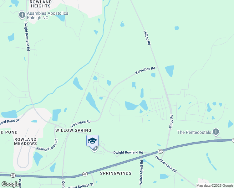 map of restaurants, bars, coffee shops, grocery stores, and more near 6817 Kennebec Road in Wake County
