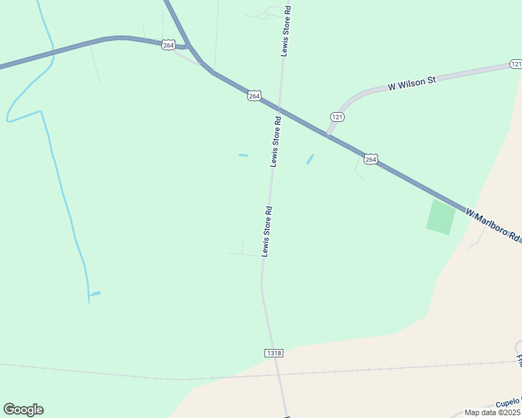 map of restaurants, bars, coffee shops, grocery stores, and more near 945 Lewis Store Road in Farmville