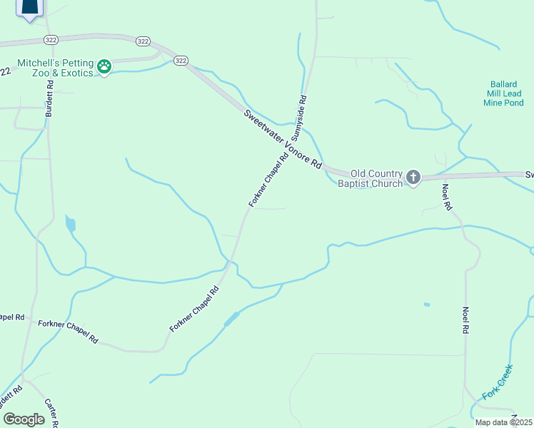 map of restaurants, bars, coffee shops, grocery stores, and more near 718 Forkner Chapel Road in Sweetwater