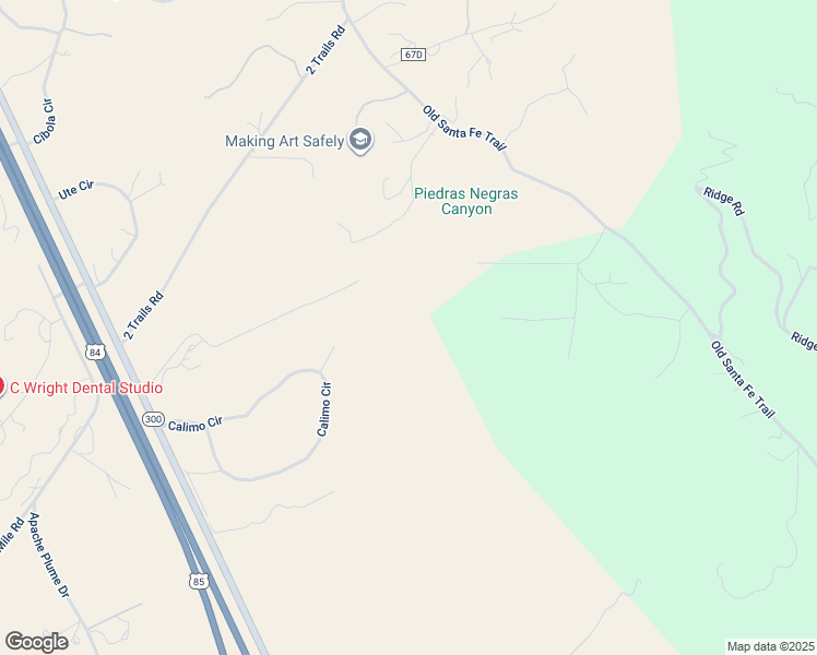 map of restaurants, bars, coffee shops, grocery stores, and more near 6 Cameron Lane in Santa Fe