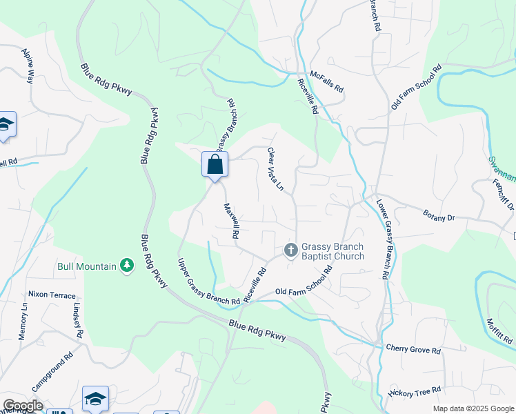 map of restaurants, bars, coffee shops, grocery stores, and more near 27 Scully Lane in Asheville
