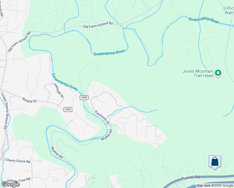 map of restaurants, bars, coffee shops, grocery stores, and more near 89 Berkshire in Asheville