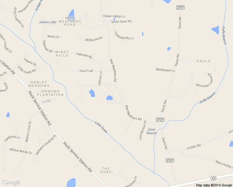 map of restaurants, bars, coffee shops, grocery stores, and more near 6429 Mal Weathers Road in Raleigh