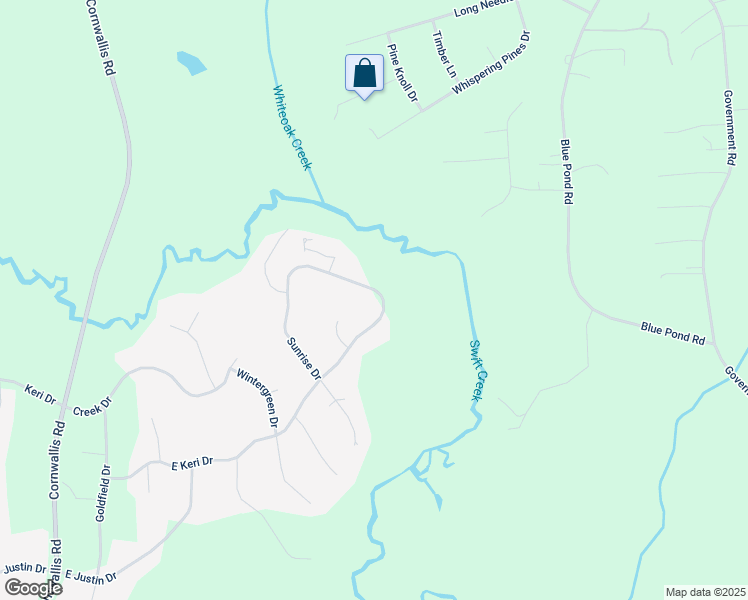 map of restaurants, bars, coffee shops, grocery stores, and more near 855 Sunrise Drive in Garner