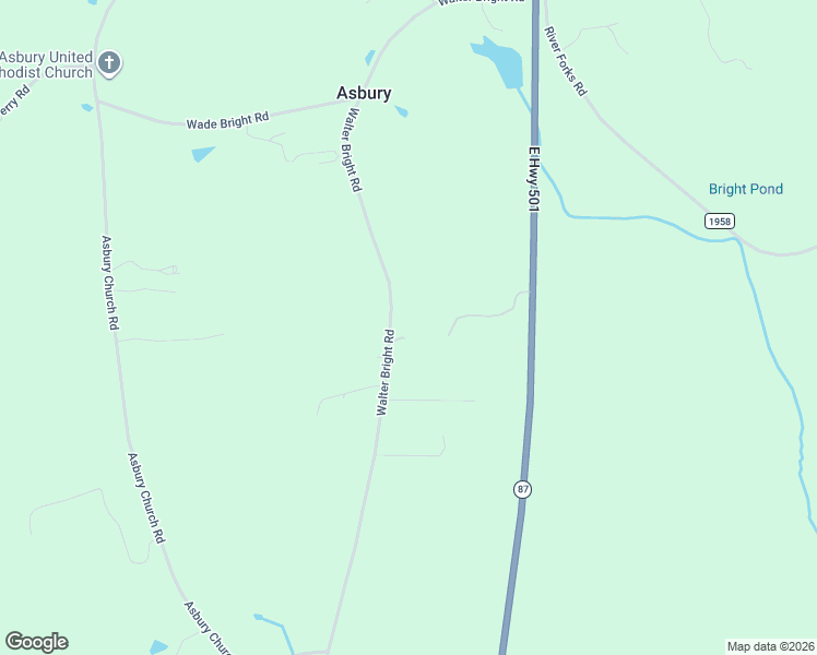 map of restaurants, bars, coffee shops, grocery stores, and more near 1031 Walter Bright Road in Sanford