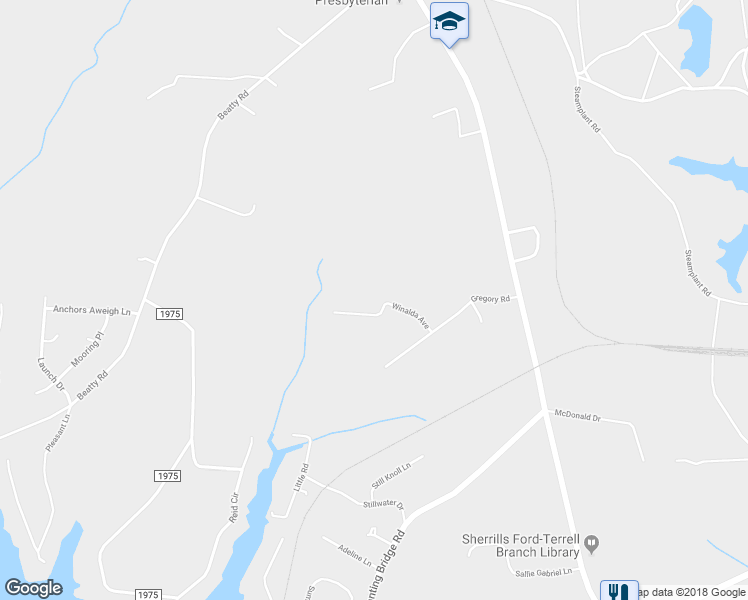 map of restaurants, bars, coffee shops, grocery stores, and more near 7900 Raynard Street in Sherrills Ford