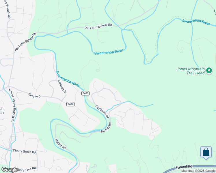 map of restaurants, bars, coffee shops, grocery stores, and more near 72 Cutlers Green in Asheville