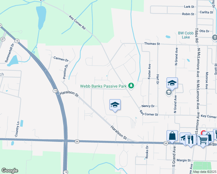 map of restaurants, bars, coffee shops, grocery stores, and more near 928 Meadow St in Brownsville