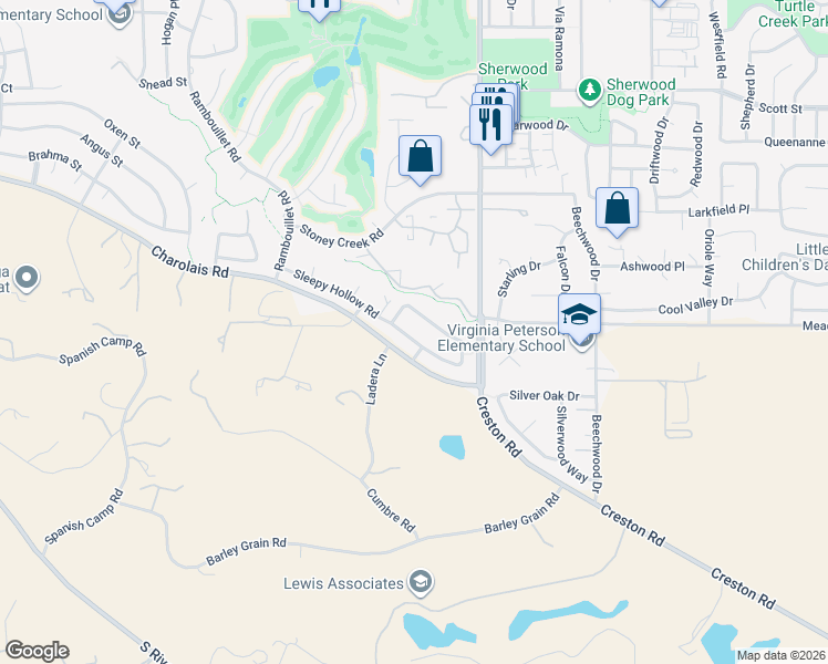 map of restaurants, bars, coffee shops, grocery stores, and more near 1019 Sleepy Hollow Road in Paso Robles