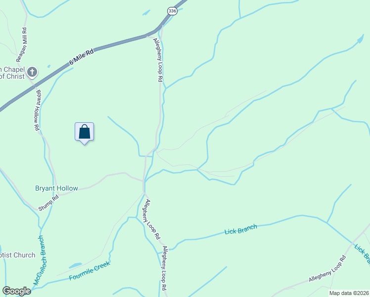 map of restaurants, bars, coffee shops, grocery stores, and more near 4756 Emert Williams Road in Maryville