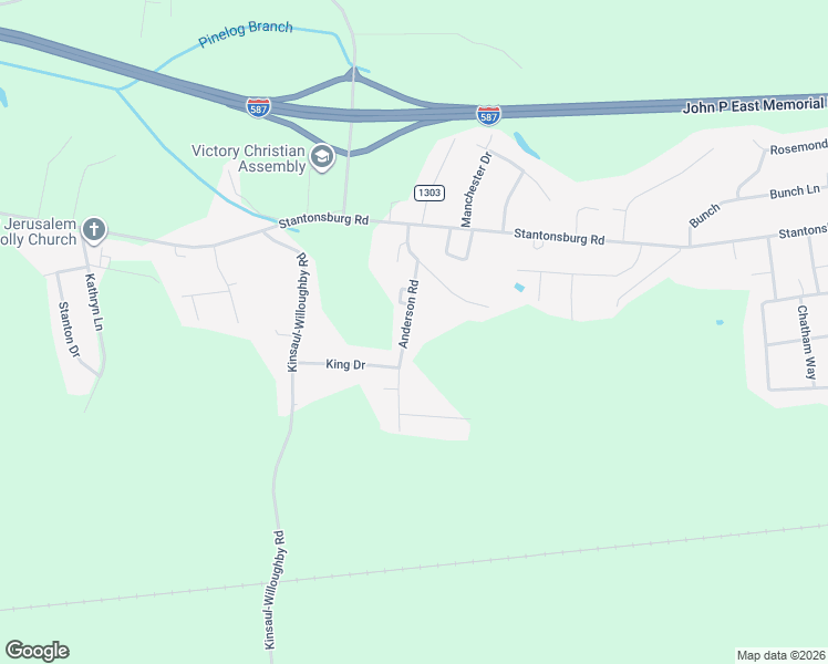 map of restaurants, bars, coffee shops, grocery stores, and more near 1663 Anderson Road in Greenville
