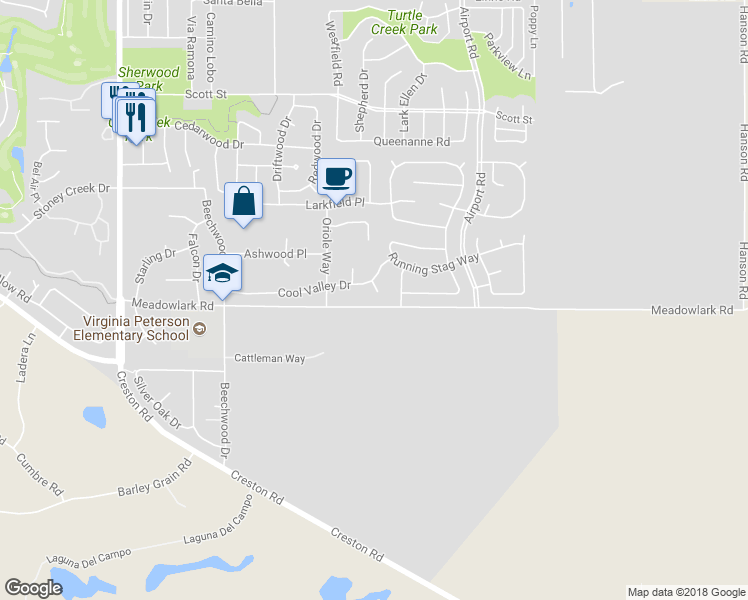 map of restaurants, bars, coffee shops, grocery stores, and more near 2497 Dry Well Place in Paso Robles