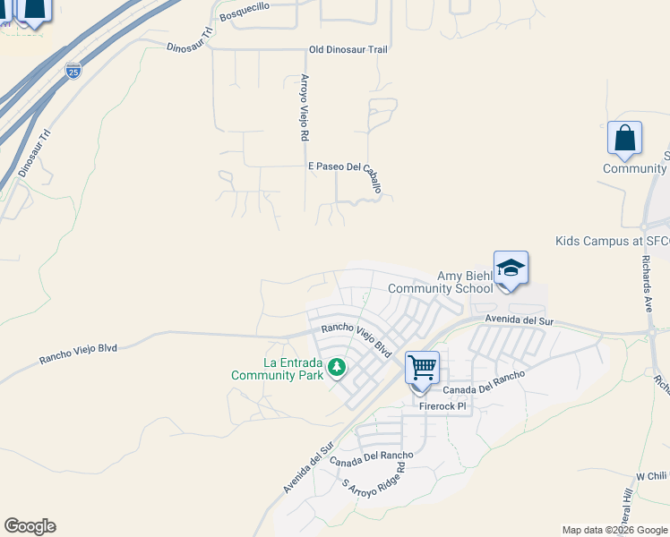 map of restaurants, bars, coffee shops, grocery stores, and more near 2 Caminito De Las Rositas in Santa Fe