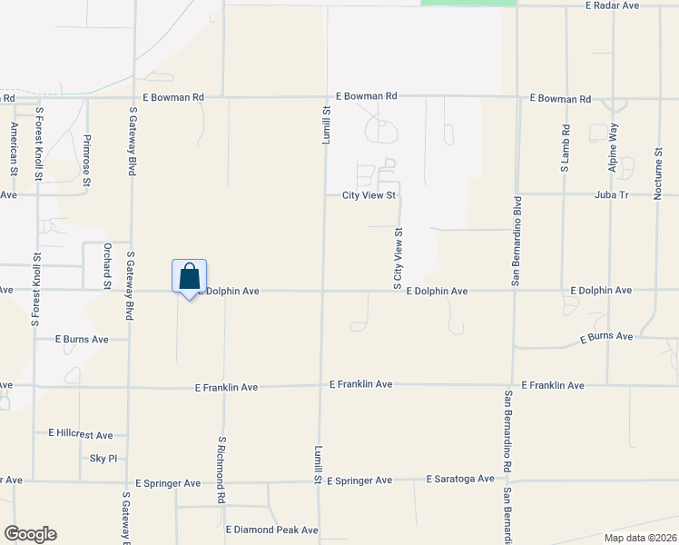 map of restaurants, bars, coffee shops, grocery stores, and more near 1248 Lumill Street in Ridgecrest