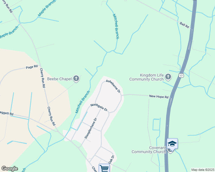 map of restaurants, bars, coffee shops, grocery stores, and more near Asheberne Drive in Washington