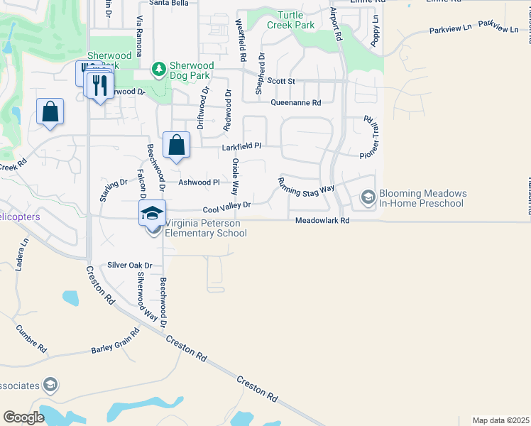 map of restaurants, bars, coffee shops, grocery stores, and more near 2497 Dry Well Place in Paso Robles