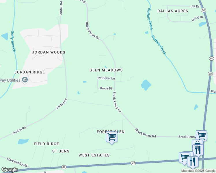 map of restaurants, bars, coffee shops, grocery stores, and more near 1017 Brack Place in Raleigh