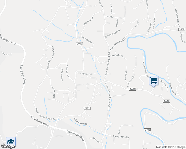 map of restaurants, bars, coffee shops, grocery stores, and more near 43 Ridgeland Lane in Asheville
