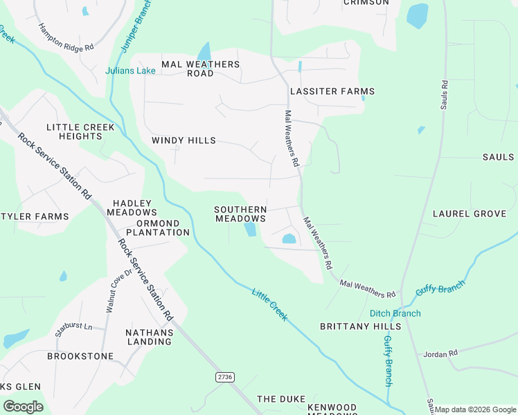 map of restaurants, bars, coffee shops, grocery stores, and more near 1117 Southern Meadows Drive in Raleigh