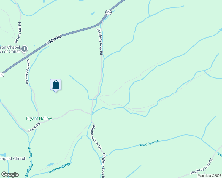 map of restaurants, bars, coffee shops, grocery stores, and more near 4756 Emert Williams Road in Maryville