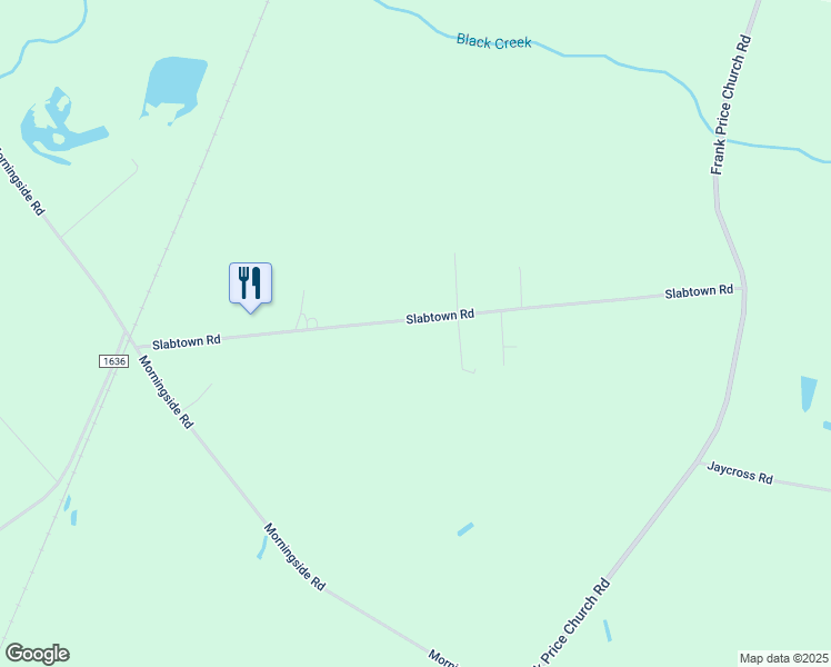 map of restaurants, bars, coffee shops, grocery stores, and more near 6460 Slabtown Road in Wilson