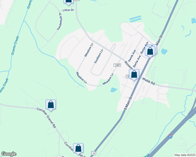 map of restaurants, bars, coffee shops, grocery stores, and more near 1315 Double J Lane in Salisbury
