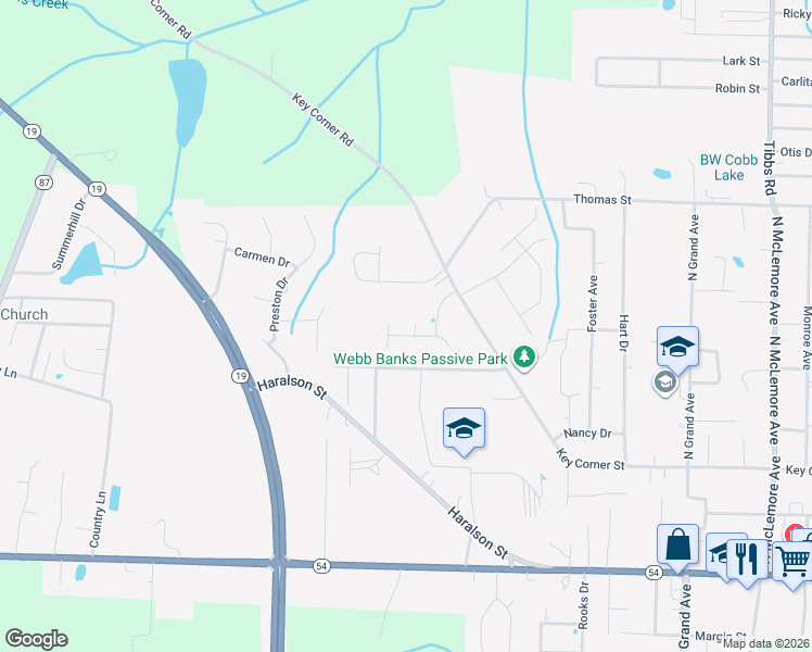 map of restaurants, bars, coffee shops, grocery stores, and more near 929 Altawood Dr in Brownsville