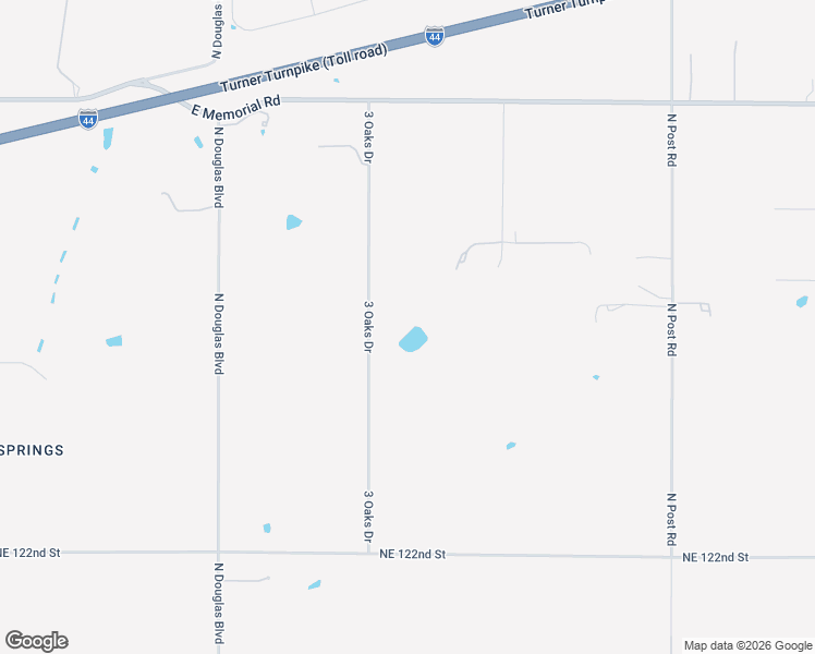 map of restaurants, bars, coffee shops, grocery stores, and more near 12924 3 Oaks Drive in Jones