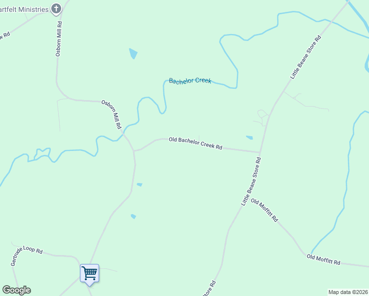 map of restaurants, bars, coffee shops, grocery stores, and more near 3448 Old Bachelor Creek Road in Seagrove