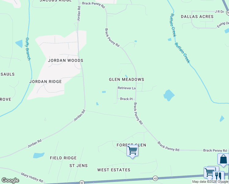 map of restaurants, bars, coffee shops, grocery stores, and more near 6432 Egrets Nest Lane in Raleigh