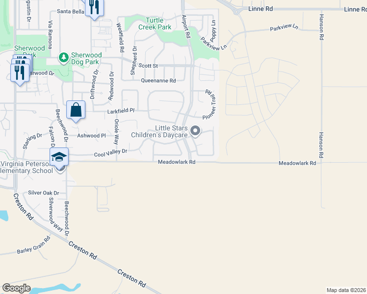 map of restaurants, bars, coffee shops, grocery stores, and more near 835 Sycamore Canyon Road in Paso Robles