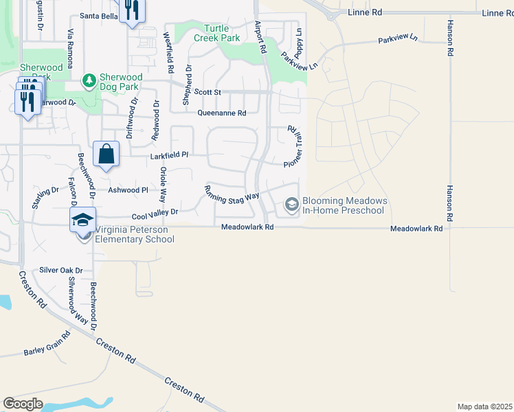 map of restaurants, bars, coffee shops, grocery stores, and more near 830 Sycamore Canyon Road in Paso Robles