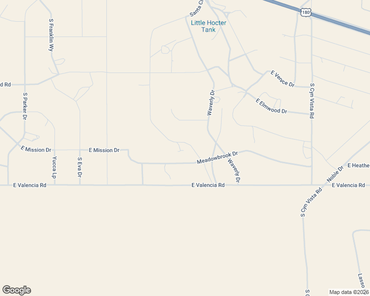 map of restaurants, bars, coffee shops, grocery stores, and more near 3404 Santa Clara in Williams