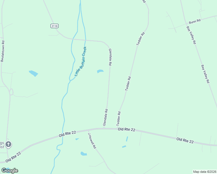 map of restaurants, bars, coffee shops, grocery stores, and more near State Road 2110 in Kenly