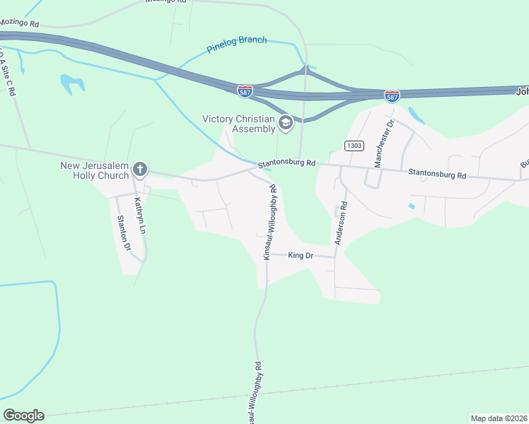map of restaurants, bars, coffee shops, grocery stores, and more near 1772 Kinsaul-Willoughby Road in Greenville