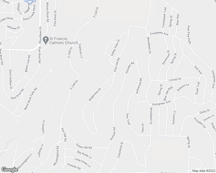 map of restaurants, bars, coffee shops, grocery stores, and more near 216 Pine Hill Rd in Fairfield Bay