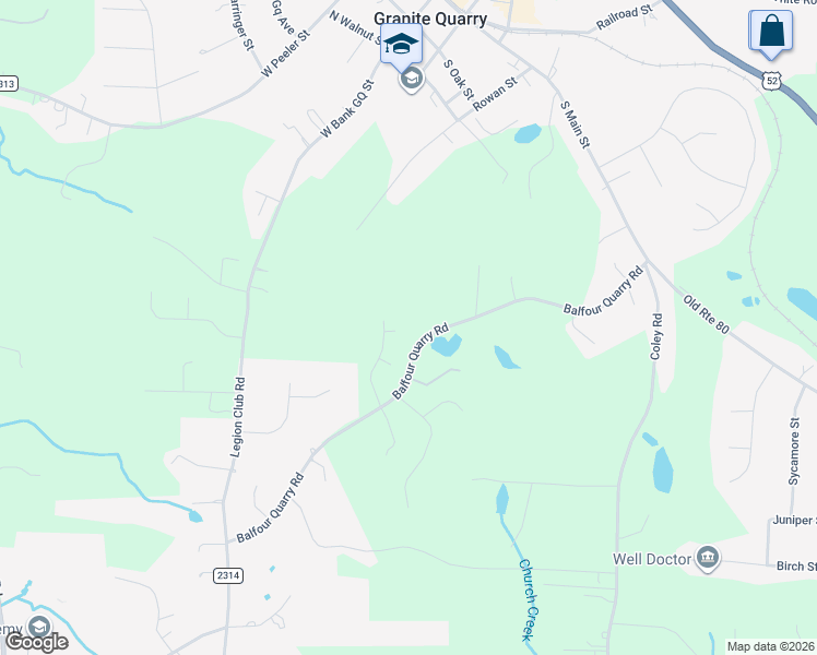 map of restaurants, bars, coffee shops, grocery stores, and more near 325 Rockycrest Circle in Salisbury