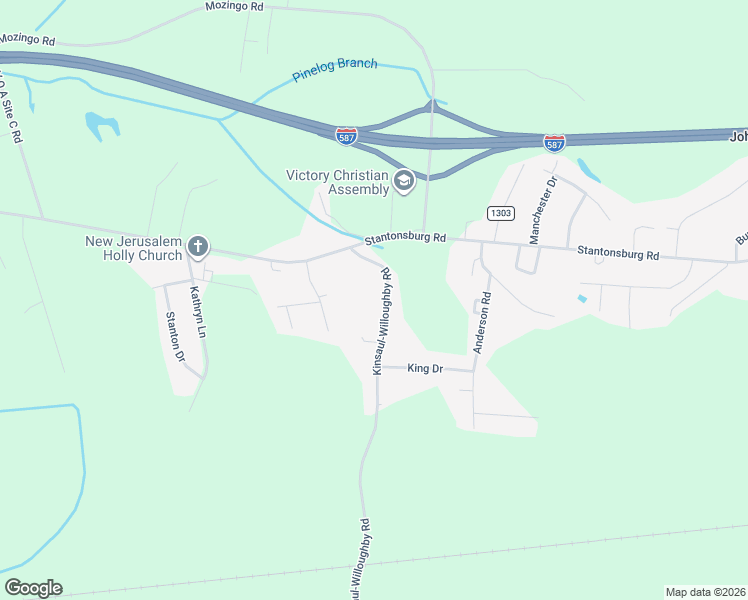 map of restaurants, bars, coffee shops, grocery stores, and more near 1772 Kinsaul-Willoughby Rd in Greenville