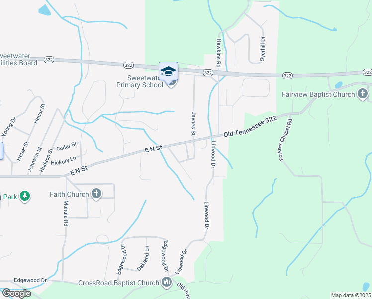 map of restaurants, bars, coffee shops, grocery stores, and more near 141 Carter Street in Sweetwater