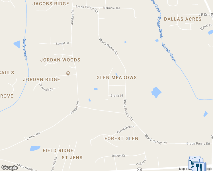 map of restaurants, bars, coffee shops, grocery stores, and more near 6432 Egrets Nest Lane in Raleigh