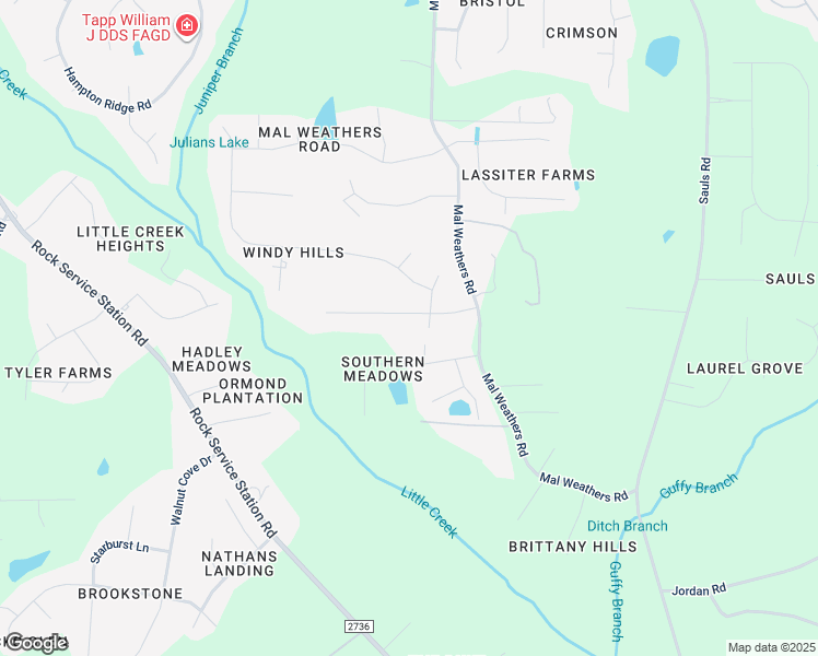map of restaurants, bars, coffee shops, grocery stores, and more near 1105 Taos Trail in Raleigh