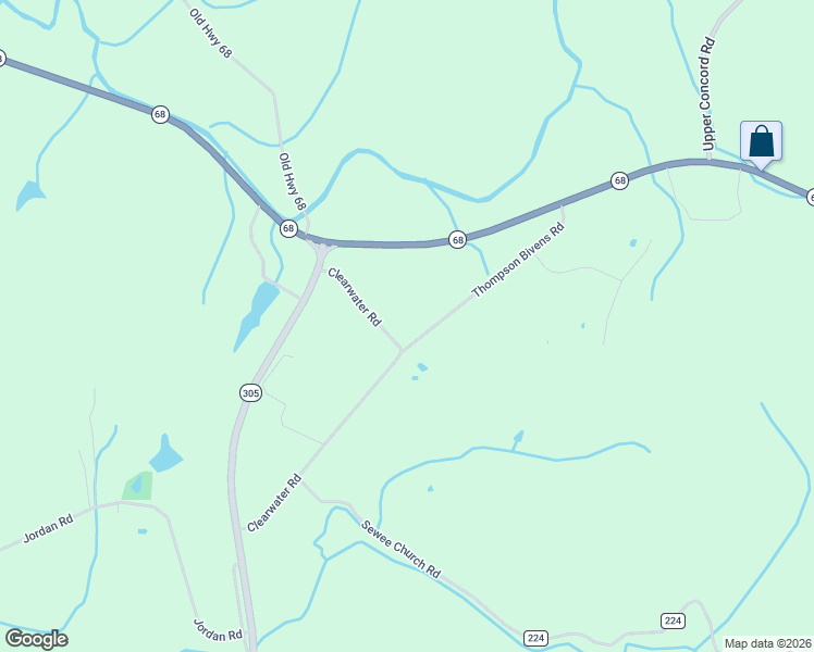 map of restaurants, bars, coffee shops, grocery stores, and more near 358 Thompson Bivens Road in Ten Mile
