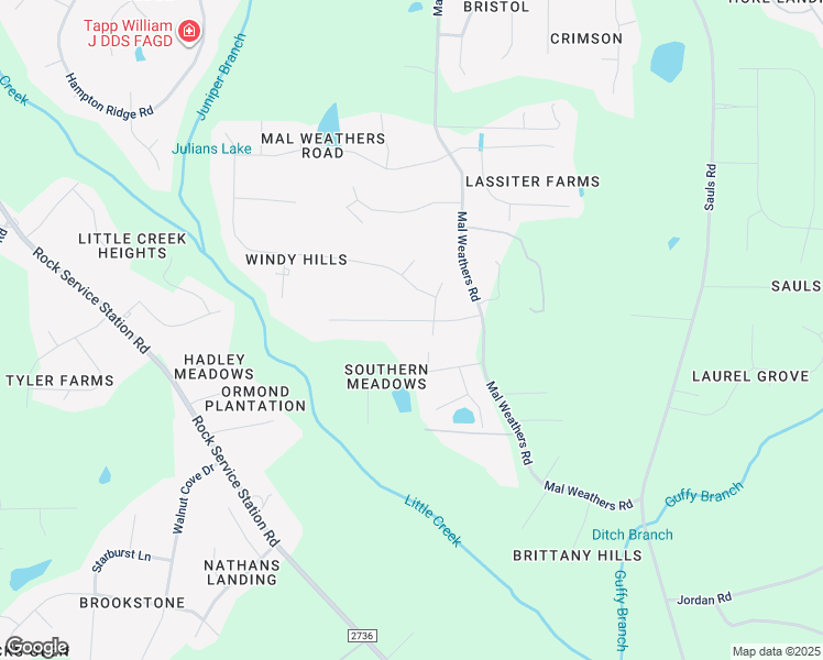 map of restaurants, bars, coffee shops, grocery stores, and more near 1105 Taos Trail in Raleigh