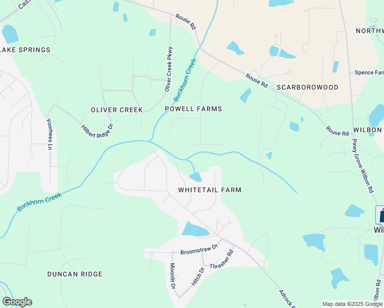 map of restaurants, bars, coffee shops, grocery stores, and more near 7108 Asheway Drive in Holly Springs