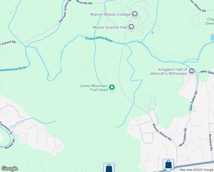 map of restaurants, bars, coffee shops, grocery stores, and more near 135 College View Drive in Swannanoa