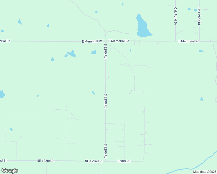 map of restaurants, bars, coffee shops, grocery stores, and more near 970432 South 3290 Road in Luther
