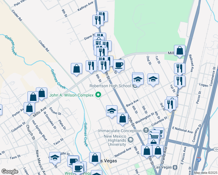 map of restaurants, bars, coffee shops, grocery stores, and more near 700 Friedman Avenue in Las Vegas